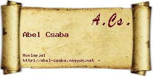 Abel Csaba névjegykártya